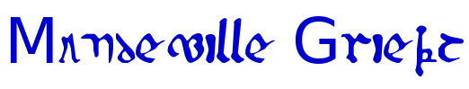 Mandeville Grieks шрифт